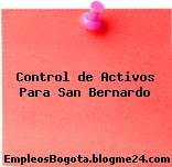 Control de Activos Para San Bernardo