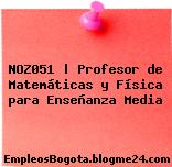 NOZ051 | Profesor de Matemáticas y Física para Enseñanza Media