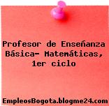 Profesor de Enseñanza Básica- Matemáticas, 1er ciclo