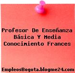 Profesor De Enseñanza Básica Y Media Conocimiento Frances