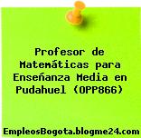 Profesor de Matemáticas para Enseñanza Media en Pudahuel (OPP866)