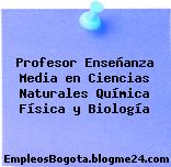 Profesor Enseñanza Media en Ciencias Naturales Química Física y Biología