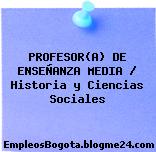 PROFESOR(A) DE ENSEÑANZA MEDIA / Historia y Ciencias Sociales
