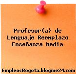 Profesor(a) de Lenguaje Reemplazo Enseñanza Media