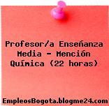 Profesor/a Enseñanza Media – Mención Química (22 horas)