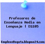 Profesores de Enseñanza Media en Lenguaje | EG105