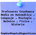 Profesores Enseñanza Media en Matemática , Lenguaje , Biología , Química , Física , Historia
