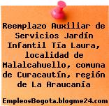 Reemplazo Auxiliar de Servicios Jardín Infantil Tía Laura, localidad de Malalcahuello, comuna de Curacautín, región de La Araucanía