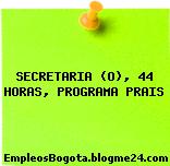 SECRETARIA (O), 44 HORAS, PROGRAMA PRAIS