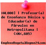 XWL000] | Profesor(a) de Enseñanza Básica y Educador(a) de Párvulos en Metropolitana | (XNX.605)