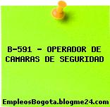 B-591 – OPERADOR DE CAMARAS DE SEGURIDAD