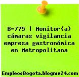 B-775 | Monitor(a) cámaras vigilancia empresa gastronómica en Metropolitana