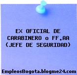 EX OFICIAL DE CARABINERO o FF.AA (JEFE DE SEGURIDAD)