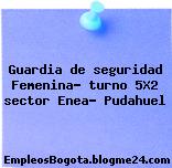 Guardia de seguridad Femenina- turno 5X2 sector Enea- Pudahuel