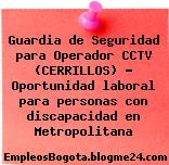 Guardia de Seguridad para Operador CCTV (CERRILLOS) – Oportunidad laboral para personas con discapacidad en Metropolitana