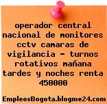 operador central nacional de monitores cctv camaras de vigilancia turnos rotativos mañana tardes y noches renta 450000
