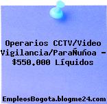Operarios CCTV/Video Vigilancia/ParaÑuñoa – $550.000 Líquidos