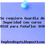 Se requiere Guardia de Seguridad con curso OS10 para Peñaflor OXW