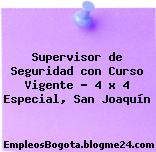 Supervisor de Seguridad con Curso Vigente – 4 x 4 Especial, San Joaquín