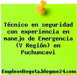 Técnico en seguridad con experiencia en manejo de Emergencia (V Región) en Puchuncavi