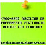(VOQ-635) AUXILIAR DE ENFERMERIA VIGILANCIA MEDICA (LA FLORIDA)